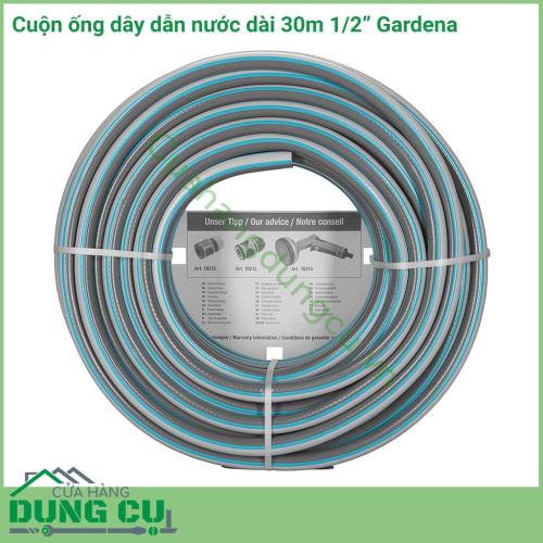 Cuộn ống dây dẫn nước dài 30m 1/2 Gardena 18009-20 là ống dây dẫn nước có chiều dài 30m với đường kính ống 13mm đem đến sự bền bỉ, chắc chắn cho người sử dụng