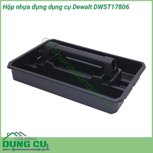 Hộp nhựa đựng dụng cụ Dewalt DWST17806 được làm từ nhựa ABS có đặc tính dẻo dai, khó nứt vỡ, chịu va đập tốt, đảm bảo độ bền sử dụng dài lâu.