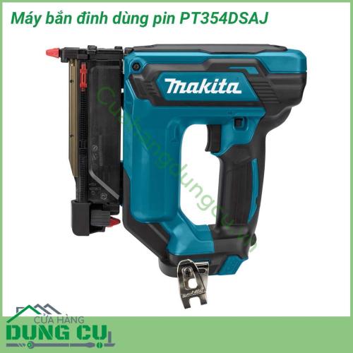 Máy bắn đinh dùng pin Makita PT354DSAJ sử dụng pin 12Vmax, được làm từ chất liệu cao cấp nên sở hữu độ rắn chắc tuyệt đối, chống chịu được sự mài mòn trong suốt quá trình sử dụng. Vỏ ngoài của súng được làm bằng chất liệu chịu lực tốt,độ bền cao