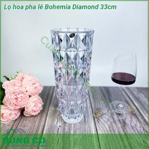 Lọ hoa pha lê Bohemia Diamond 33cm