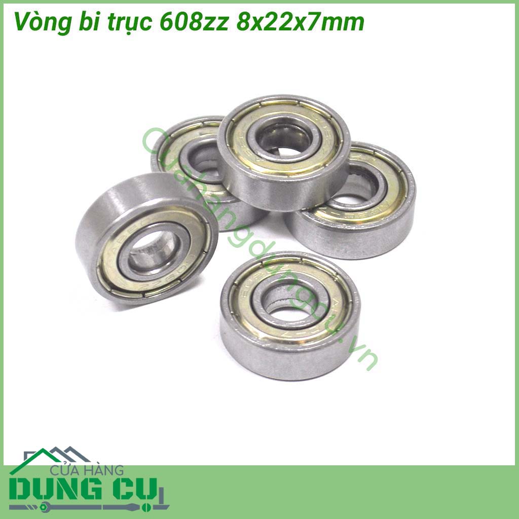 Bộ 5 vòng bi trục 608zz 8x22x7mm