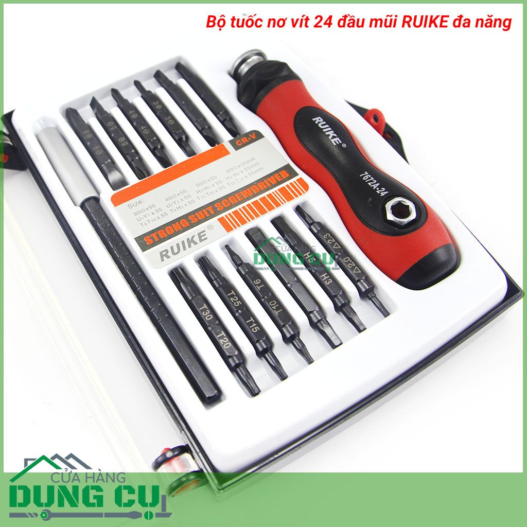 Bộ tuốc nơ vít đa năng 24 đầu RUIKE 7672A-24