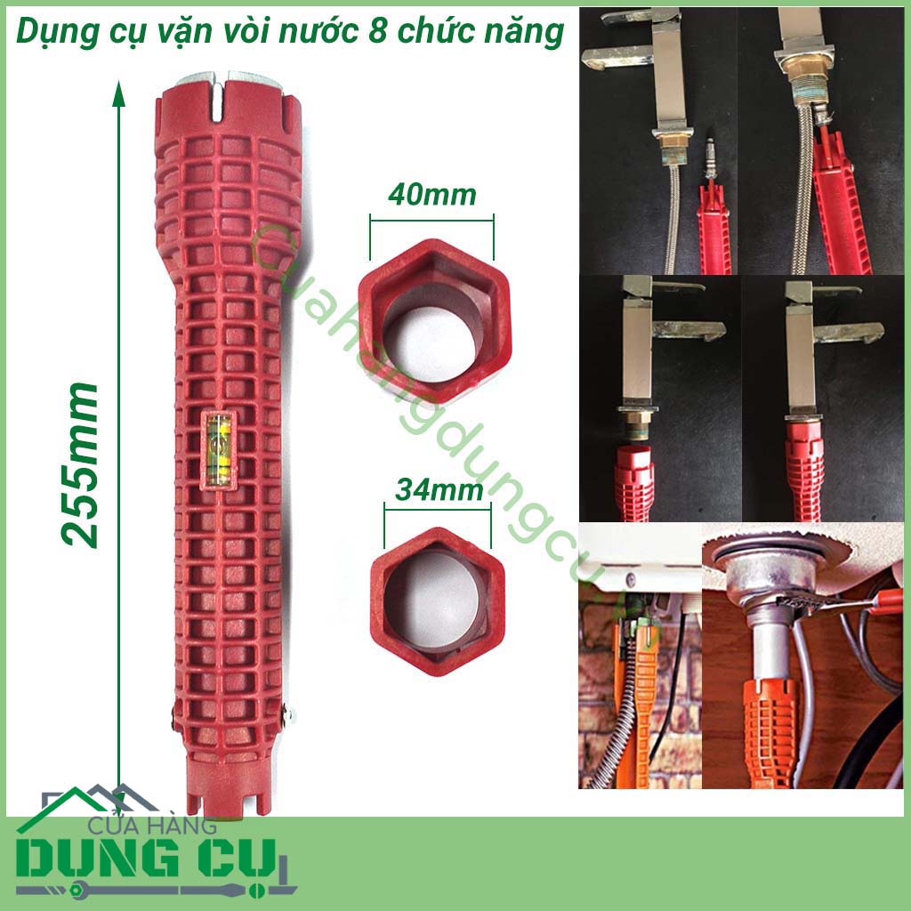 Dụng cụ vặn dây cấp nước 8 chức năng