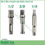 Bộ 3 đầu chuyển vặn khẩu cho máy khoan bê tông
