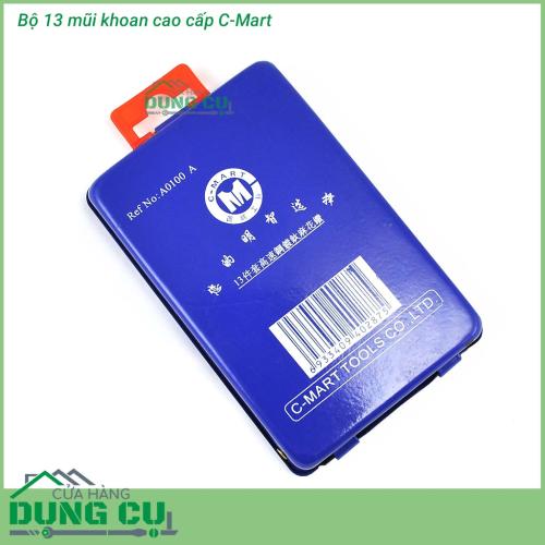 Bộ 13 mũi khoan cao cấp C-Mart A0100A