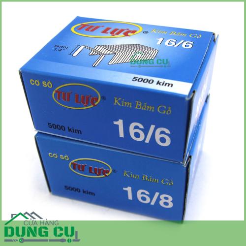 Bộ 2 hộp ghim bấm gỗ 16/6 và 16/8 với 5000 kim mỗi loại