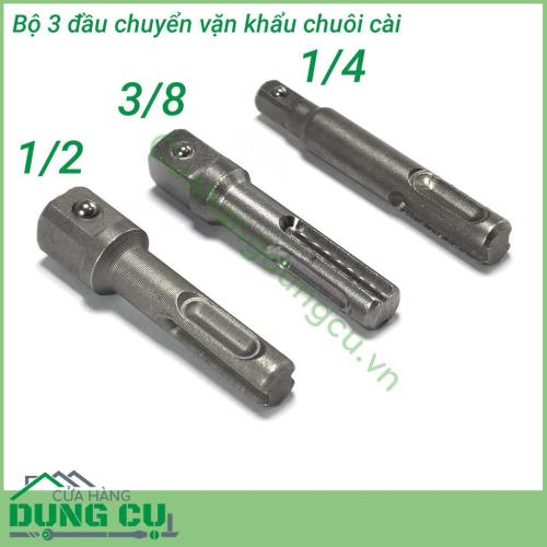 Bộ 3 đầu chuyển vặn khẩu cho máy khoan bê tông