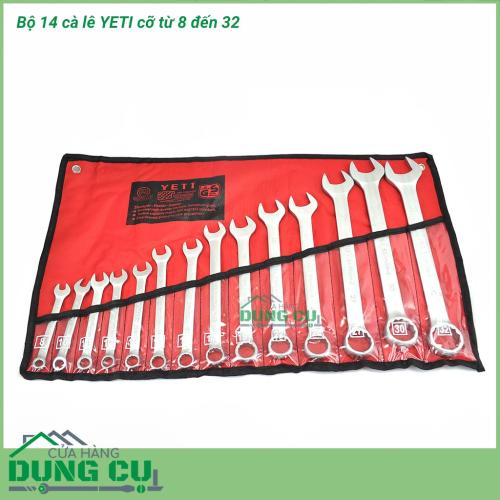 Bộ cờ lê vòng miệng 14 chi tiết YETI 8-32