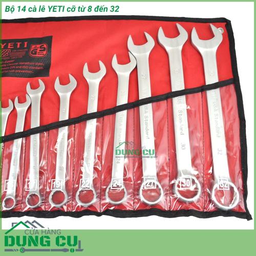 Bộ cờ lê vòng miệng 14 chi tiết YETI 8-32