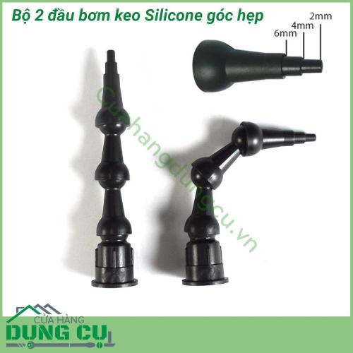 Bộ 2 đầu bơm keo silicone bơm góc hẹp