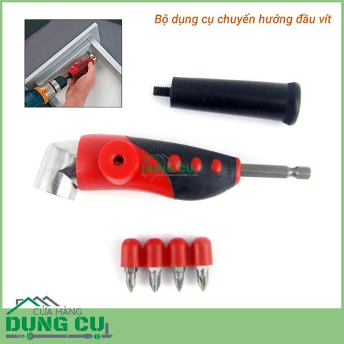 Bộ dụng cụ chuyển hướng mũi vít mũi khoan chuôi lục 105° có tay ghì