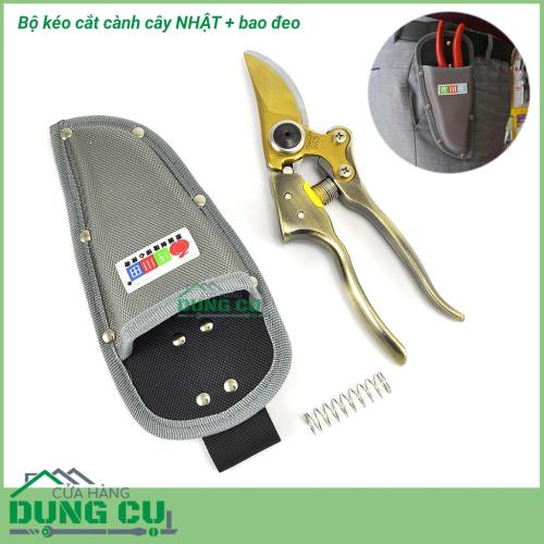 Bộ kéo cắt tỉa cành cây NHẬT và bao đeo dụng cụ