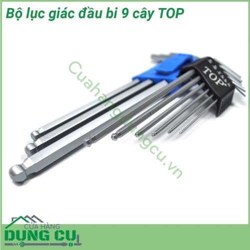 Bộ lục giác đầu bi hệ inch 9 cây TOP TW-21009B-WM