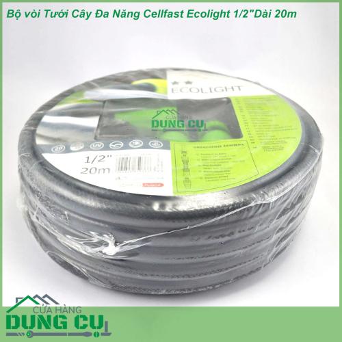 Trọn Bộ Ống Tưới,Vòi Tưới Cây Đa Năng Cellfast Ecolight 1/2″Dài 20m