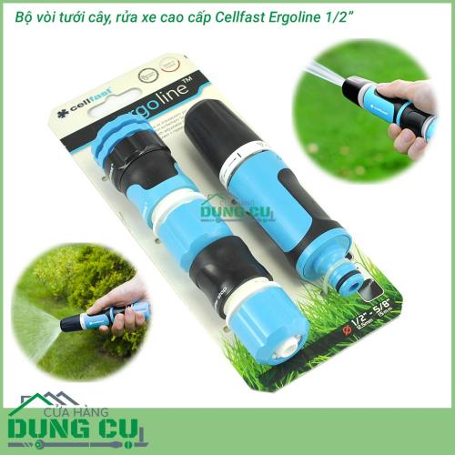 Trọn Bộ Vòi Tưới Cây, Rửa Xe Cao Cấp Cellfast Ergo 1/2″