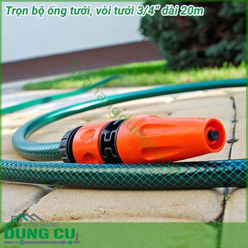 Bộ ống tưới vòi tưới vườn Cellfast 3/4″ Dài 20m 10-102