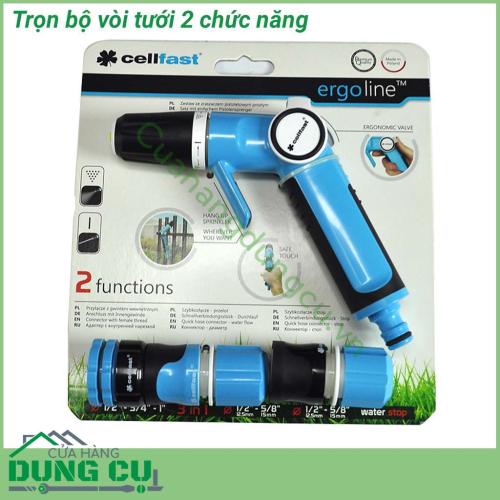 Trọn bộ vòi tưới cây rửa xe Cellfast Ergo 1/2″ 53-520