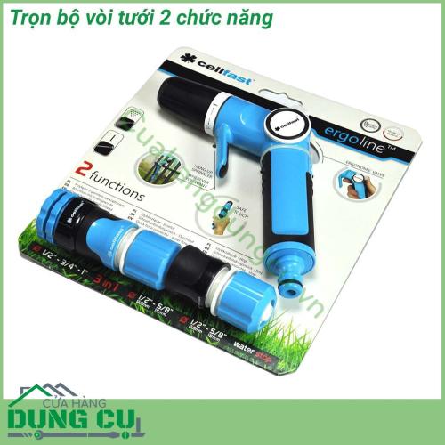 Trọn bộ vòi tưới cây rửa xe Cellfast Ergo 1/2″ 53-520