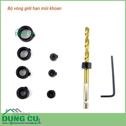 Bộ 8 vòng giới hạn mũi khoan 3-16mm