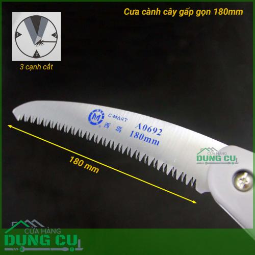 Cưa cành cây gấp gọn 180mm C-Mart Tools A0692 Đài Loan