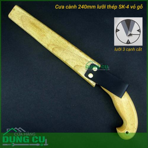 Cưa gỗ cưa cành cây vỏ gỗ lưỡi dài 240mm thép SK4 Nhật