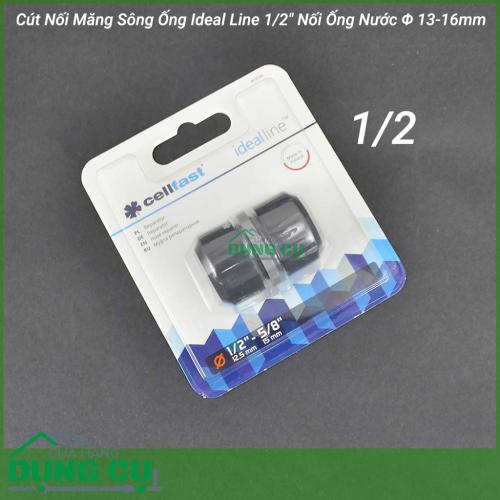 Cút Nối Măng Sông Ống Cellfast Ideal Line 1/2″ Nối 2 Đầu Ống Nước Φ 13-16mm 