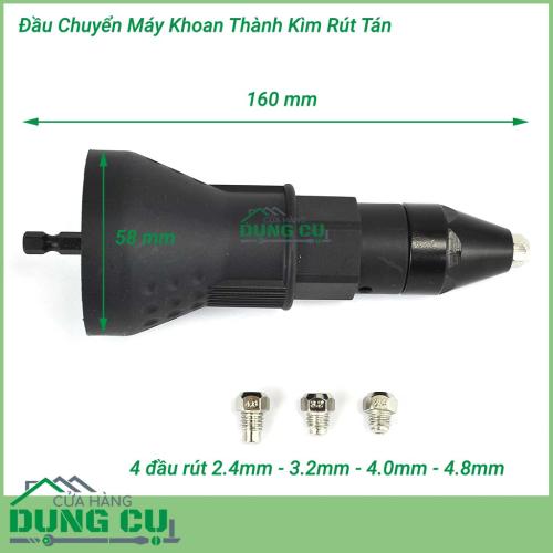 Đầu chuyển đổi máy khoan thành kìm rút đinh tán