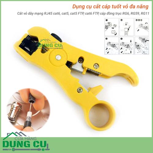 Dụng cụ cắt tách tuốt vỏ cáp đa năng (dao cắt cáp đồng trục, điện thoại, cáp mạng)