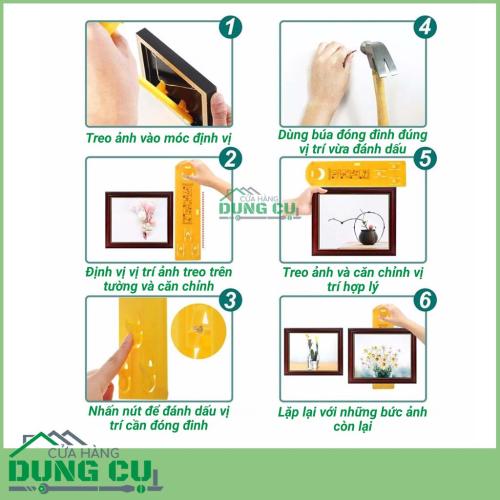 Dụng cụ treo tranh chuyên dụng định vị vị trí đóng đinh