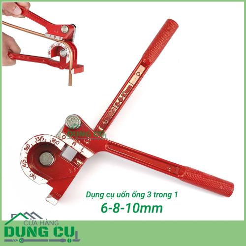 Dụng cụ uốn ống chuyên nghiệp 180° 3 in 1 6/8/10mm