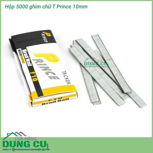 Hộp 5000 ghim bấm gỗ chữ T 10mm Prince