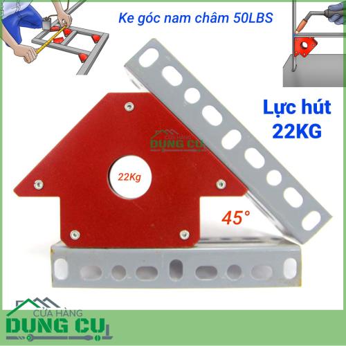 Ke góc nam châm 45°,90° cho thợ hàn lực hút 22Kg