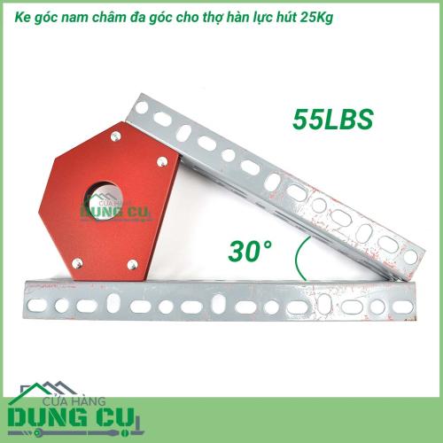 Ke góc nam châm đa giác lực hút 25kg - 55lbs