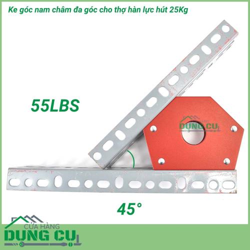 Ke góc nam châm đa giác lực hút 25kg - 55lbs