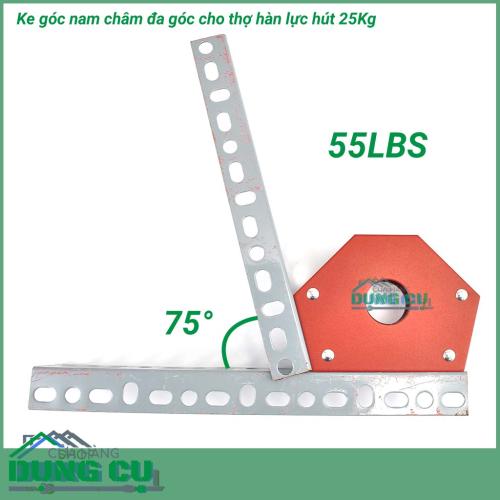 Ke góc nam châm đa giác lực hút 25kg - 55lbs