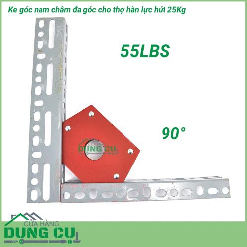Ke góc nam châm đa giác lực hút 25kg - 55lbs