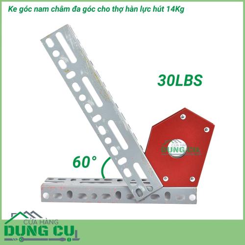 Ke góc nam châm đa giác lực hút 14kg - 30lbs