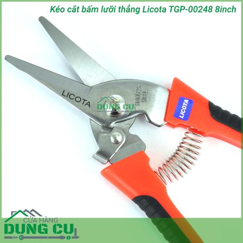 Kéo cắt bấm lưỡi thẳng Licota TGP-00248 8inch