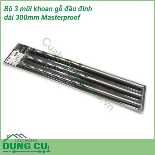 Bộ 3 mũi khoan gỗ đầu đinh 300mm MasterProof