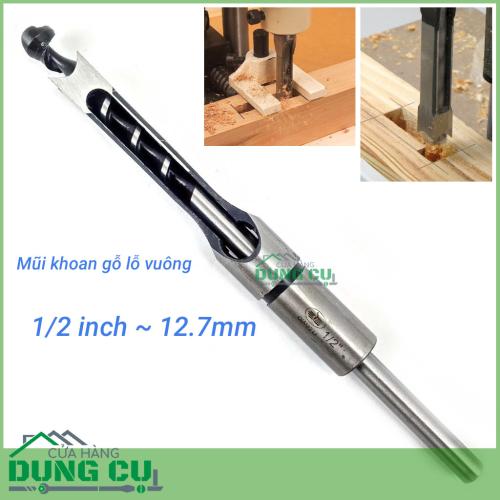 Mũi khoan gỗ đục mộng vuông 1/2inch(12.7mm)