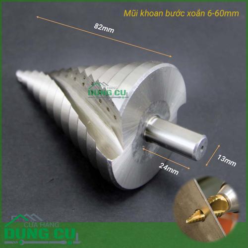 Mũi khoan bước xoắn 6-60mm thép gió HSS 4241 chuôi tròn