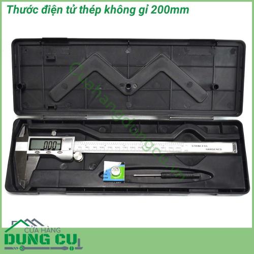 Thước kẹp điện tử 200mm thép không gỉ