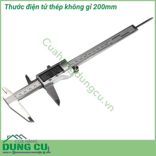 Thước kẹp điện tử 200mm thép không gỉ