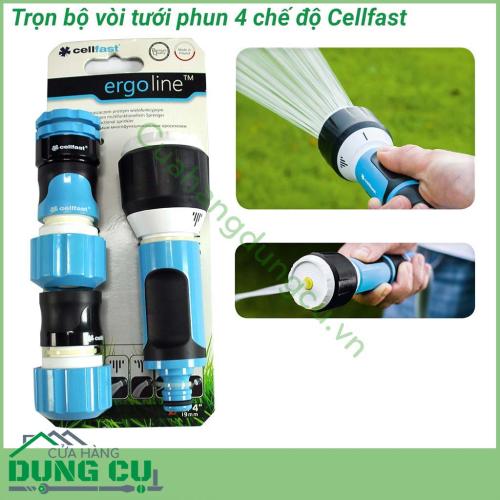 Trọn bộ vòi tưới cây rửa xe đa năng Cellfast 3/4″ 53-515