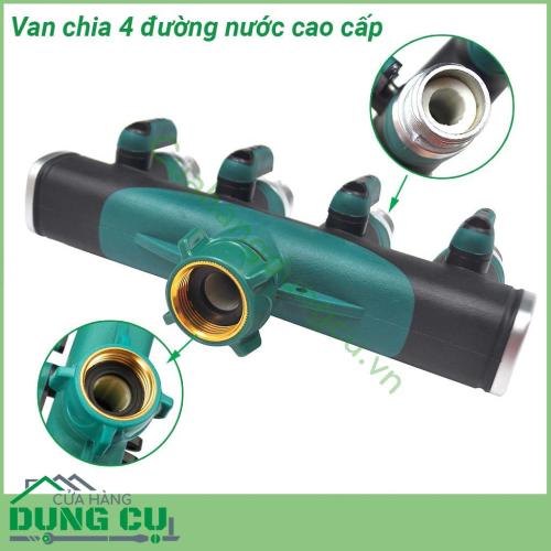 Van chia 4 đường nước có khóa cao cấp