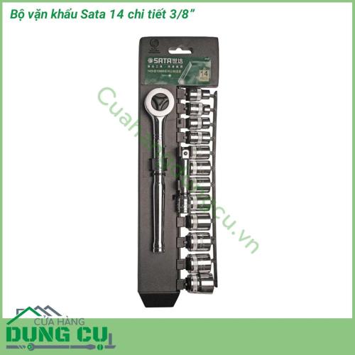 Bộ vặn khẩu Sata 14 chi tiết 3/8 inch dành cho thợ