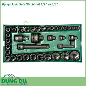 Bộ vặn khẩu Sata 36 chi tiết 1/2 inch và 3/8 inch đa năng