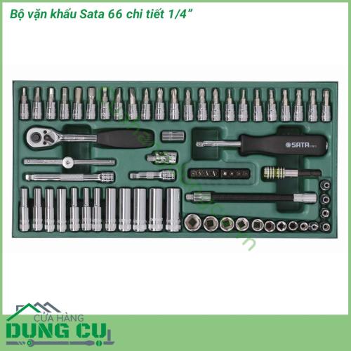 Bộ vặn khẩu Sata 66 chi tiết 1/4 inch