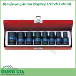 Bộ tuýp lục giác đen 1/2inch 8 chi tiết King Tony
