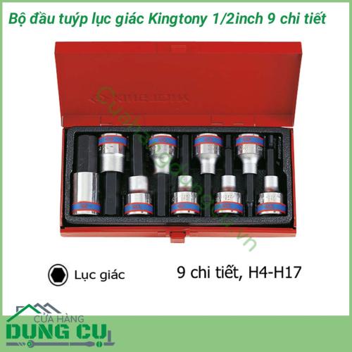 Bộ đầu tuýp lục giác 1/2inch 9 chi tiết King Tony